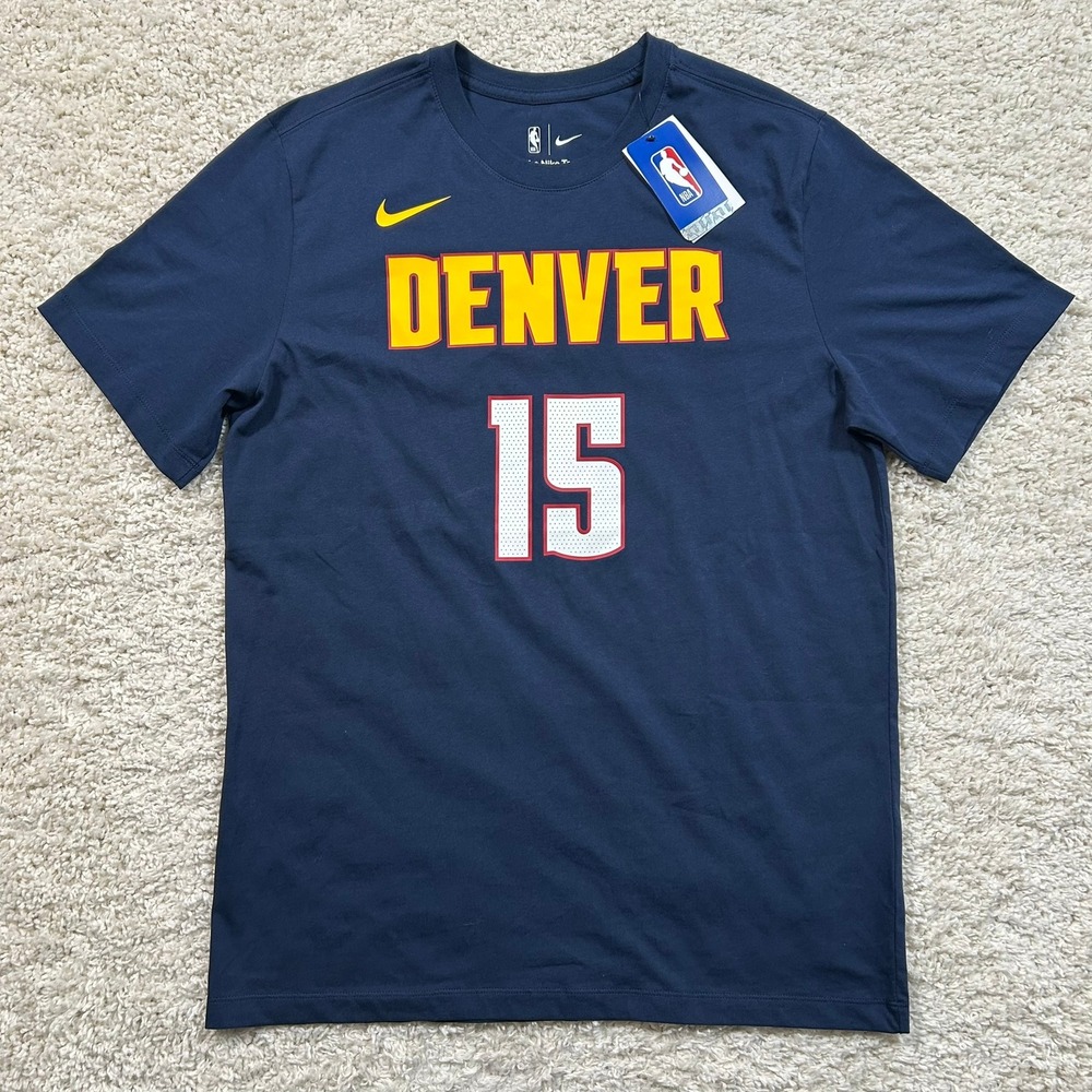 Nike Nikola Jokic Denver Nuggets T-Shirt Large Navy Blue 15 NBA New with Tags